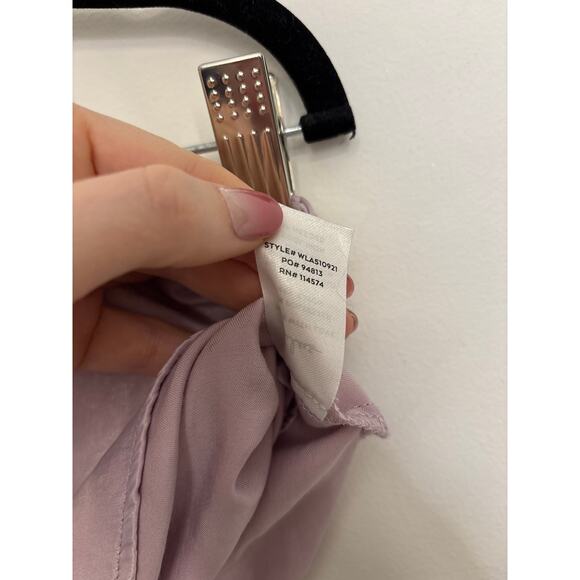 Lulus Top Womens Medium Cowl Neck Tie Back Halter Crop Lavender Handkerchief - Picture 5 of 5